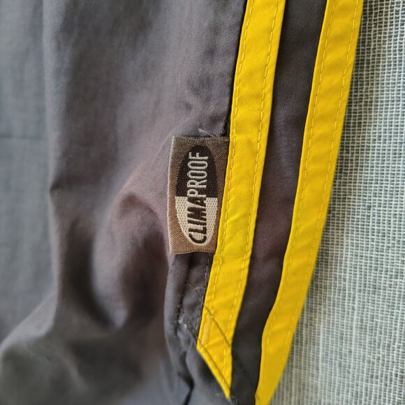 Vintage adidas Track Pants Size XL Charcoal Yellow Mesh Lined Athletic - Picture 9 of 16
